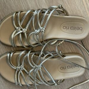 Women's Gold Strappy Sandals